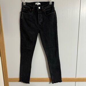 Re/Done Skinny Jeans in Faded Black Size 27